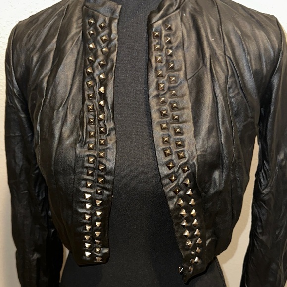 Urban Behavior Black Leather Studded Jacket - Picture 3 of 3